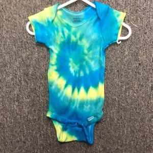 Tie-dyed onesie